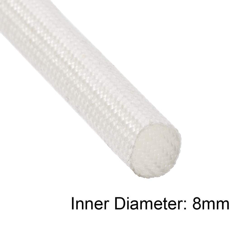  [AUSTRALIA] - uxcell Insulation Braid Sleeving, 33Ft-8mm High TEMP Fiberglass Sleeve White 8MM