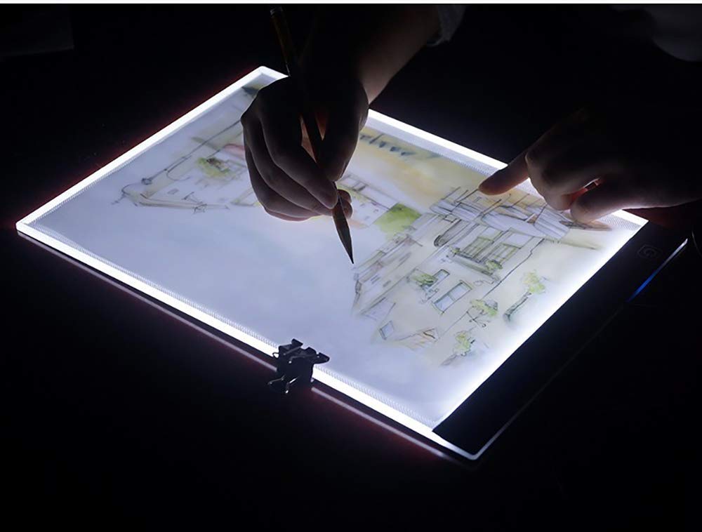  [AUSTRALIA] - A4 Ultra-Thin Portable LED Light Box Tracer USB Power LED Artcraft Tracing Light Pad Light Box for Artists,Drawing, Sketching, Animation LED pad a4