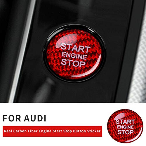 Carbon Fiber Red Engine Start Stop Button Sticker for Audi A4L A5 A6L Q3 Q5 A7 Q7 Q5L - LeoForward Australia