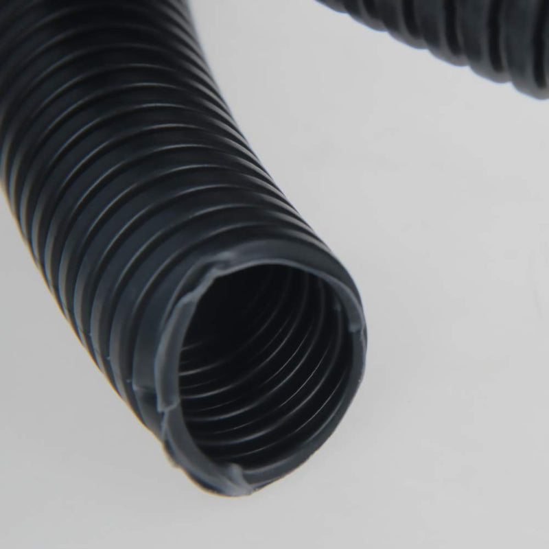  [AUSTRALIA] - Bettomshin 1Pcs 6.56Ft Length 0.79Inch ID Corrugated Tube, Wire Conduit, Not-Split Flexible Bellows Tube Pipe Polypropylene PP for Pond Liquid Air Conditioner Cable Cover Sleeve Black