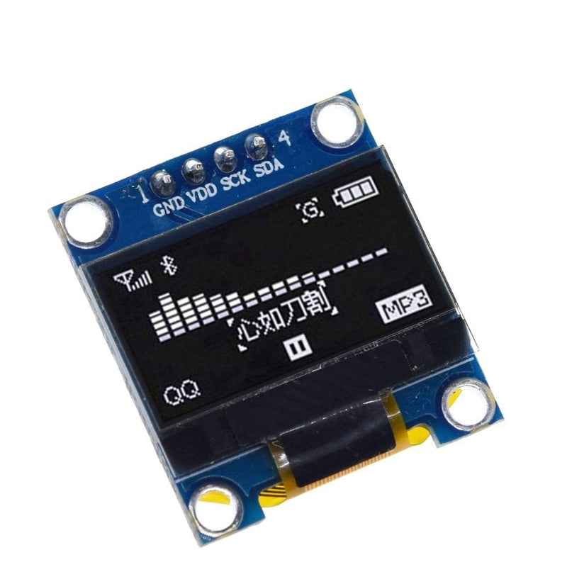  [AUSTRALIA] - RedTagCanada 2PCS 0.96 inch IIC Serial OLED Display Module 128X64 I2C SSD1306 12864 LCD Screen Board GND VCC SCL SDA for Arduino for Raspberry Pi and 51 Series (White) WHITE