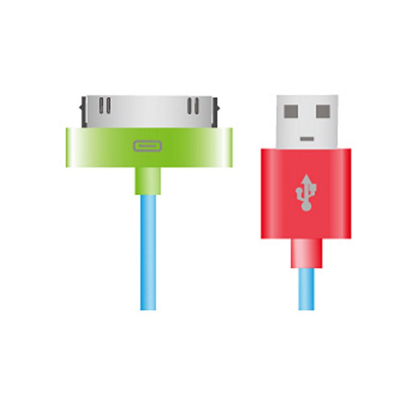  [AUSTRALIA] - AppleZone Cafe PEA-IPCABLE-BE iPhone Cable - Blue/Green/Red Standard Packaging