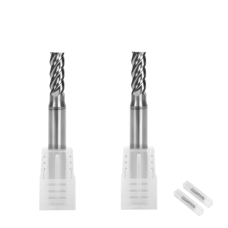  [AUSTRALIA] - Ruimou 2-piece carbide end mill high-speed milling cutter 4 cutting edges (D 5 mm x L 50 mm), for cutting hardened metals with high hardness 58 HRC, CNC milling D 5 mm x L 50 mm