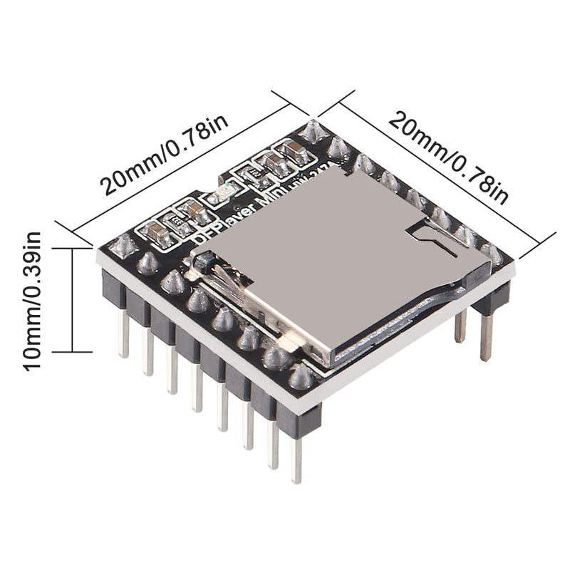  [AUSTRALIA] - AITIAO 10Pcs Mini MP3 Player Audio Module MP3 Voice Decode Board DFPlayer Audio Voice Music Module Supporting TF Card U-Disk IO/Serial Port/AD for Arduino Raspberry Pi, AVR, MSP430, and Other MCUs