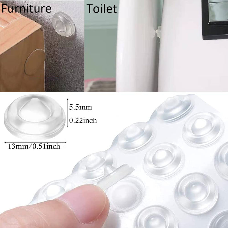  [AUSTRALIA] - 118Pcs Cabinet Door Bumpers - Clear Self-Adhesive Silicone Rubber Bumper Pads, Sound Dampening Buffer Pads for Furniture, Drawers Anti-Scratch Bumper Pads Set
