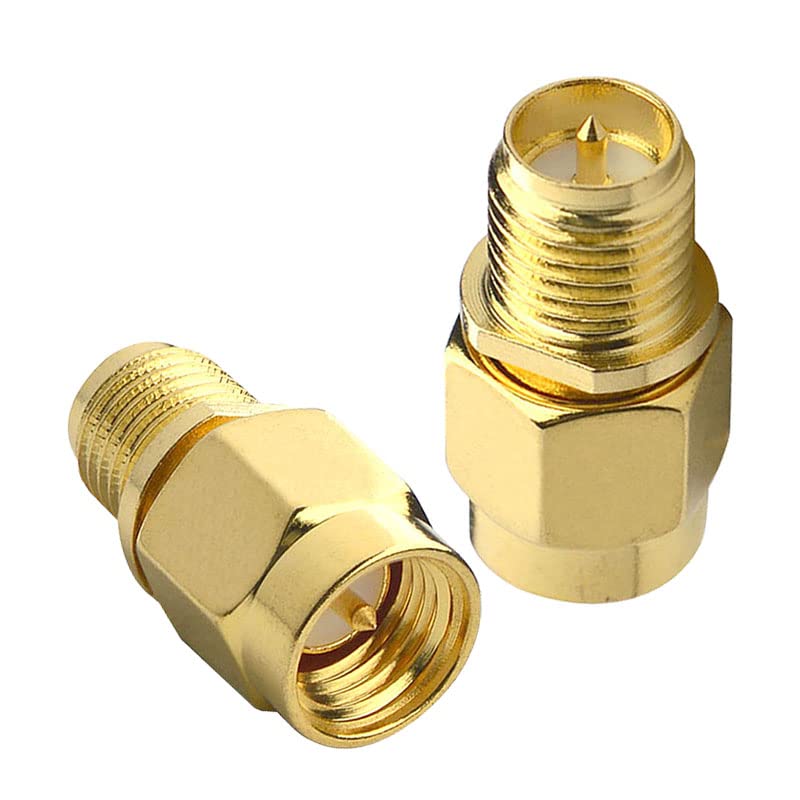  [AUSTRALIA] - YOTENKO SMA Antenna Cable Connector SMA Male to RP SMA Female RF Coax Adapter Coupler Converter Pack of 2 for WiFi Coaxial Extension Cable