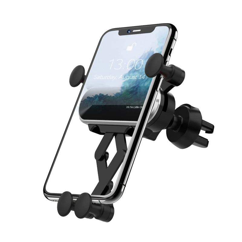  [AUSTRALIA] - Phone Holder Mount for Car, Adjustable Durable Gravity Phone Holder for Air Vent with Clip, Compatible with 4-7" Mobile Phones, Devices, Fit for Most Cars, Car Accessories (Silver) Silver