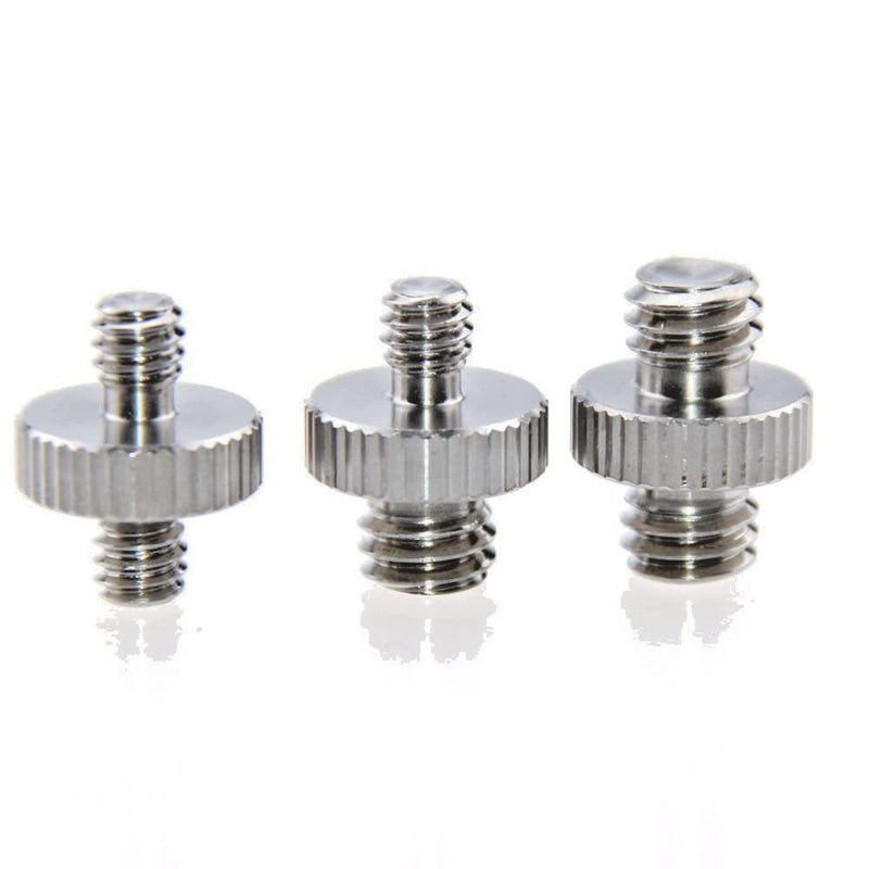  [AUSTRALIA] - CAMVATE 5/8"-27 Male to 1/4"-20 Female Mic Screw Adapter + 1/4" Male to 1/4" Male & 1/4" Male to 3/8" Male & 3/8" Male to 3/8" Male Thread Screw Adapter for Camera Tripod