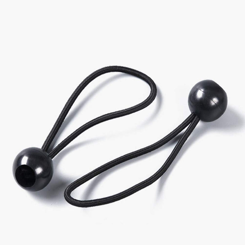  [AUSTRALIA] - 10 Pcs Black Plastic Ball Bungee Cords High Elastic Bands for Tent Tarp Canopy Baggage