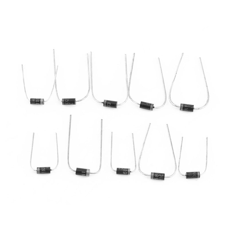 200pcs 10Values Rectifier Diode Assorted Kit with Clear Box 1N4001~1N4007, 1N5817~1N5819 - LeoForward Australia