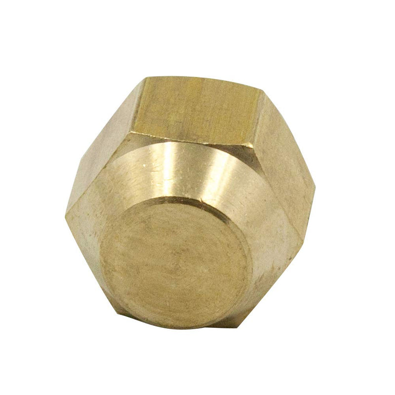  [AUSTRALIA] - Legines 3/8" Flare Cap, Brass SAE 45 Degree Flare Tube Fitting, Pack of 2 3/8 Inch