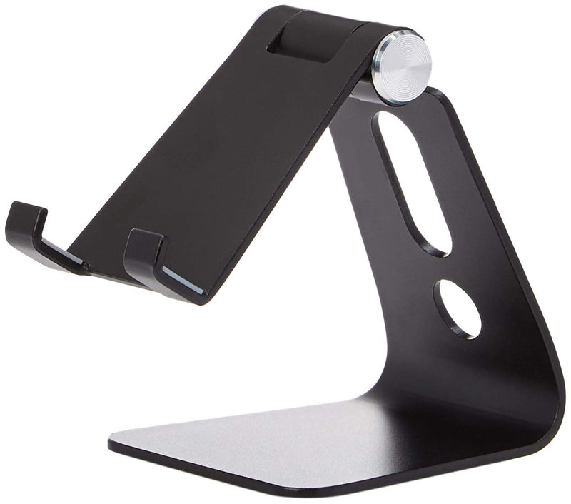  [AUSTRALIA] - Amazon Basics Adjustable Aluminum Cell Phone Desk Stand for iPhone and Android, Black