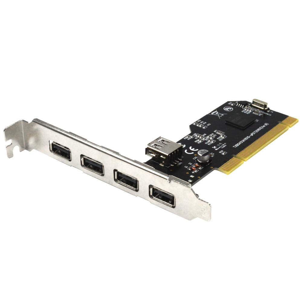  [AUSTRALIA] - GODSHARK Internal USB 2.0 PCI Card, 5 Port (4 External & 1 Internal) PCI Expansion to USB 2 Adapter Hub Controller, High Speed 480Mbps for Desktop