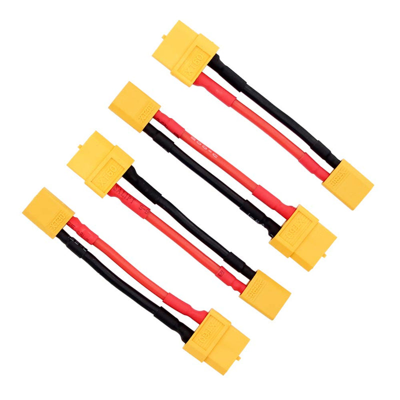  [AUSTRALIA] - 4pcs Male XT30 to Female XT60 / XT-60 Connector Adapter with 16awg 5cm Wire(BDHI-91)