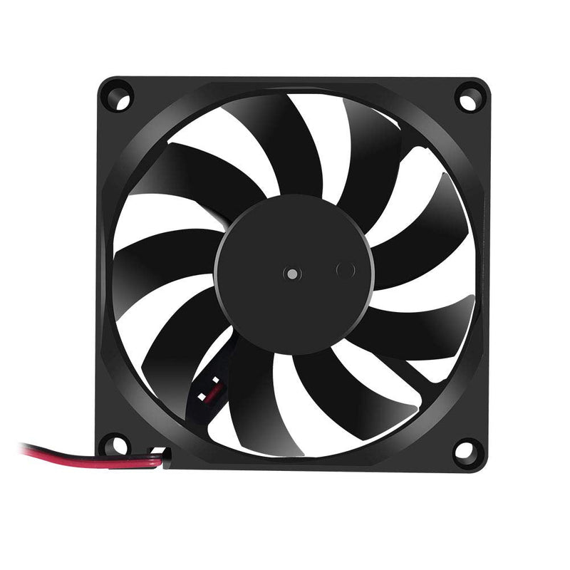  [AUSTRALIA] - Dorhea 2PCS 80x80x15mm Fan 12V 2Pin DC 8015 Brushless Cooling Case Fan for Cooling PC Computer Case CPU Radiator Cooler Fan 2Pin