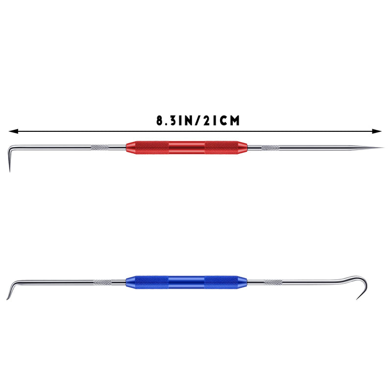  [AUSTRALIA] - Double Pointed Scriber, 2 Pieces Metal Scribe Tool Hook and 45 Degree 90 Degree Tip Marking Tool for Machinists, Technicians Or Craftsmen, 8.3Inch Long