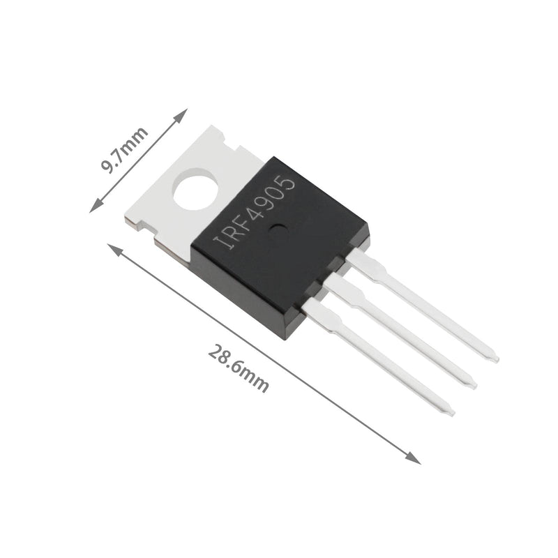  [AUSTRALIA] - Be In Your Mind Pack of 10 IRF4905 MOSFET Transistor TO-220 P-Channel Field Effect Transistor 74A 55V Field Effect Tubes P-Channel Rectifier 2.54 mm