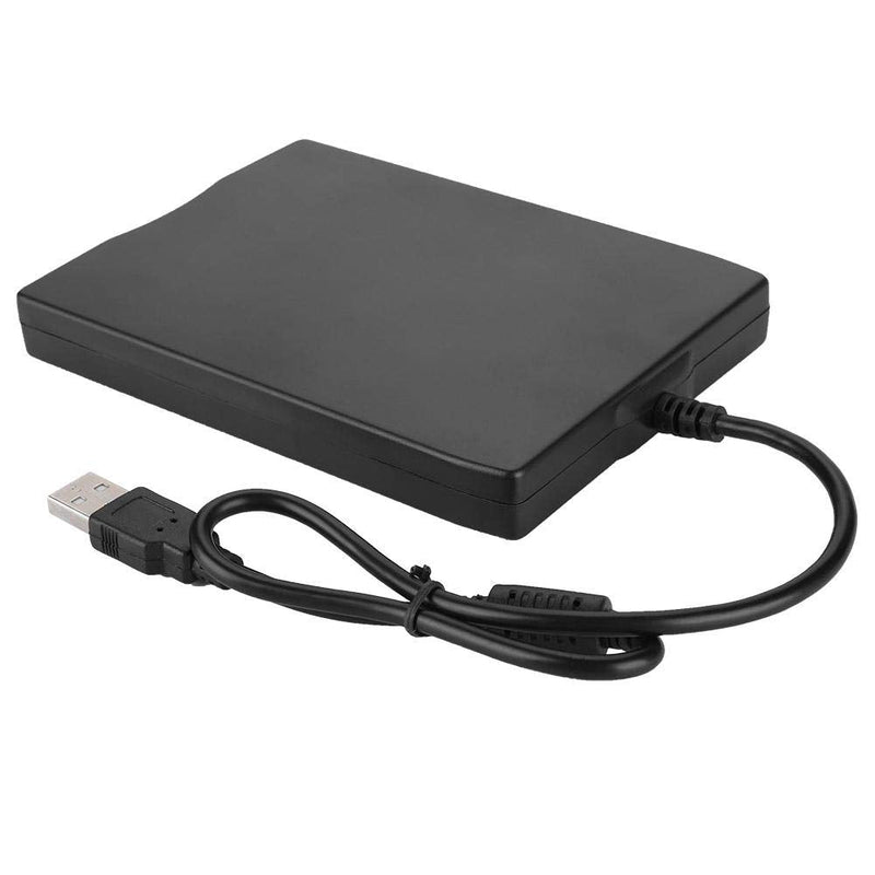  [AUSTRALIA] - 1.44 MB External USB FDD Floppy Disk Drive for PC Laptop , Floppy Diskette Disk Drive Notebook | Black USB External Floppy Diskette with Shockproof Footrest