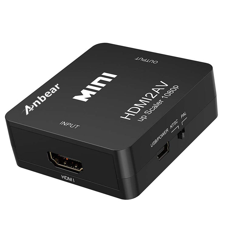  [AUSTRALIA] - Anbear HDMI to RCA, HDMI to CVBS 3 RCA Composite 1080p Video Audio Converter Adapter Supports PAL/NTSC for Xbox, Apple TV,TV Stick, Roku, Chromecast, PC, Laptop, DVD and More.