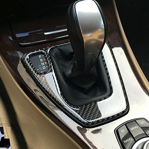 Soft Carbon Fiber Car Control Gear Box Shift Panel Frame Cover Sticker for BMW E90 3 Series 2005-2012 318i 320i 325i 330i 335i - LeoForward Australia