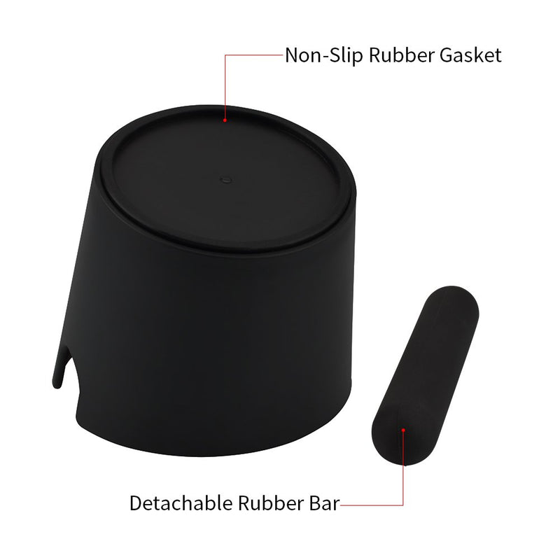  [AUSTRALIA] - HOMEE Espresso Knock Box 4.8 Inch Shock-Absorbent Durable Barista Style Knock Box With Removable Knock Bar and Non-Slip Base Gift (Round) Round Rubber rod