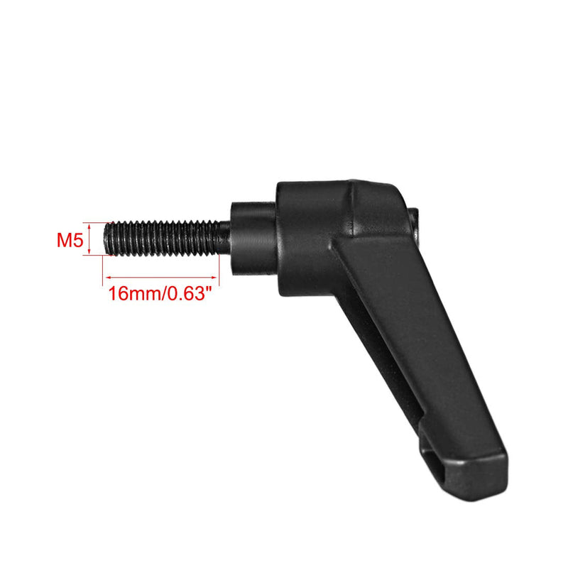  [AUSTRALIA] - uxcell M5 x 16mmThread Push Button Ratchet Level Adjustable Handle Male Threaded Stud 2Pcs M5x16mm