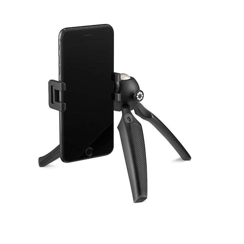  [AUSTRALIA] - JOBY Handypod Mobile Mini Tripod with GripTight One Mount for Smartphone, Vlogging, Compact Cameras, LED, Microphones, Action Cameras, Black Tripod with Phone Clamp