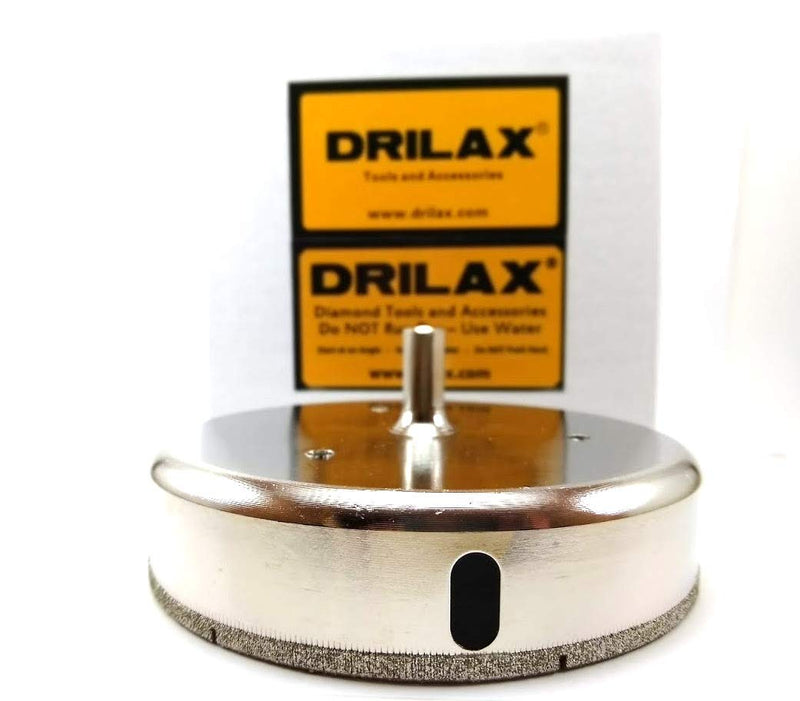 Drilax Diamond Coated Hole Saw 4-7/8 inch Drilling Tool Kitchen Bathroom Shower Drain Ceramic Porcelain Tiles Glass Marble Granite Quartz Holesaw - LeoForward Australia