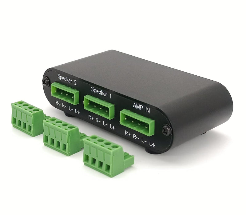  [AUSTRALIA] - TENEALAY 2-Way Audio Stereo Speaker selector Switcher Box, Combiner Multi Zone A B Speaker Switch Distribution Controller Box - P21