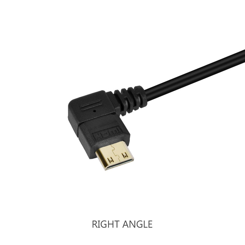 UCEC Right-Angled Coiled Mini HDMI to HDMI Male Cable High Speed Support 3D 1080p Ethernet & Audio Return - LeoForward Australia