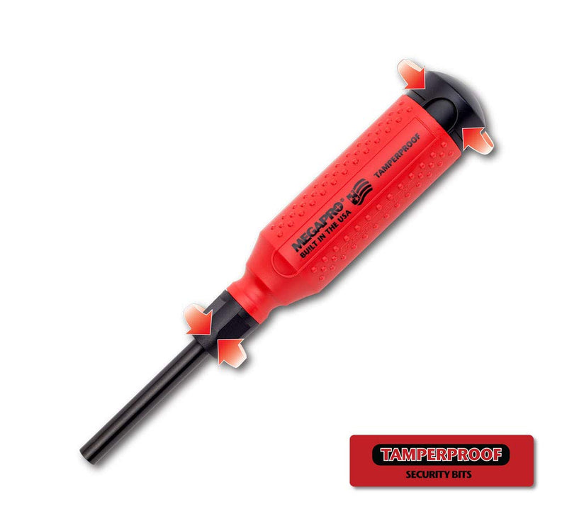  [AUSTRALIA] - Megapro 151TP 15-In-1 Tamperproof Driver, Red/Black