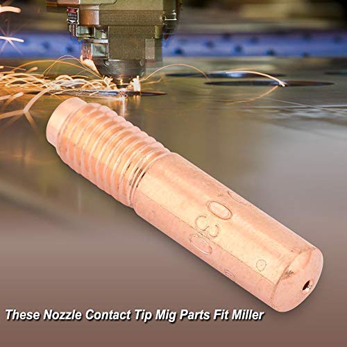  [AUSTRALIA] - 14pcs Welding Torch Accessory Welding Set Nozzle Contact Tip Mig Parts Fit Miller (2pcs169715+2pcs196716+10pcs000067)