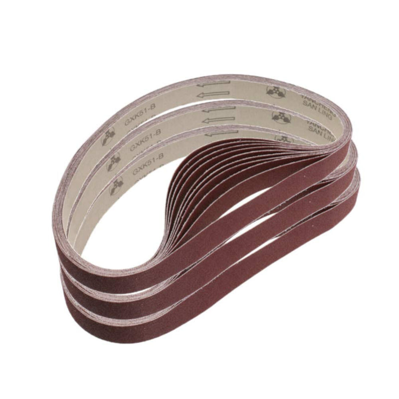  [AUSTRALIA] - 1 Inch x 30 Inch Sanding Belts, 3 Each of 320/400/600/800/1000 Fine Grits, Belt Sander Tool for Woodworking, Metal Polishing, 15 Pack Aluminum Oxide Sanding Belt