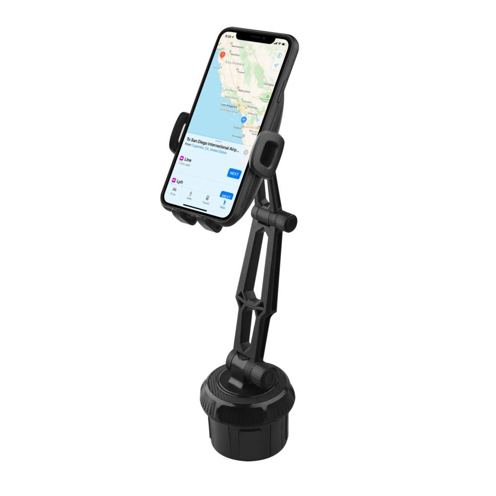  [AUSTRALIA] - Fugetek Car Cup Holder Phone Mount Cradle, Universal Base, Hands-Free, Adjustable, 360 ° Rotatable, Compatible with iPhone 12, 11, XR/XS Max, XS/X, 8/8+, Samsung Galaxy S10,S9, HTC, GPS, Black