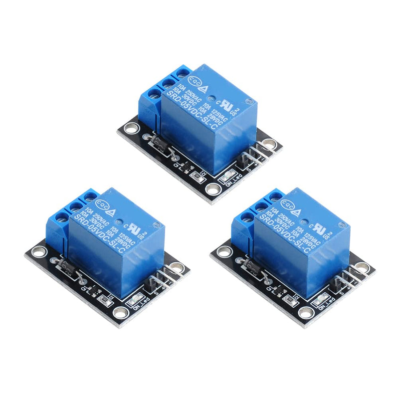  [AUSTRALIA] - DIYmall 5V Relay Module 1 Channel Relay Switch Microcontroller Relay Board Shield for Arduino ARM PIC AVR MCU (Pack of 3pcs)