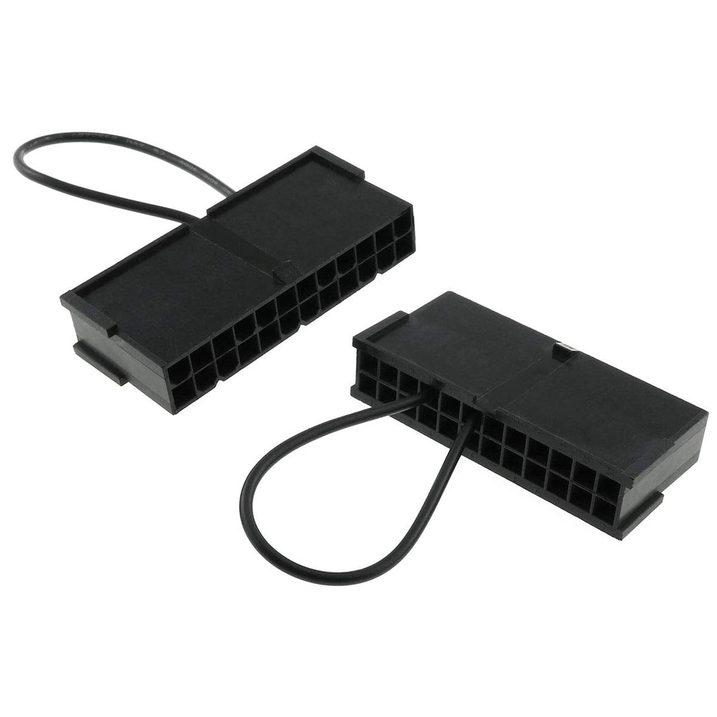  [AUSTRALIA] - E-outstanding 2PCS 24 Pin ATX Power Supply Jump Start Bridging Connector Plug PSU Jumper