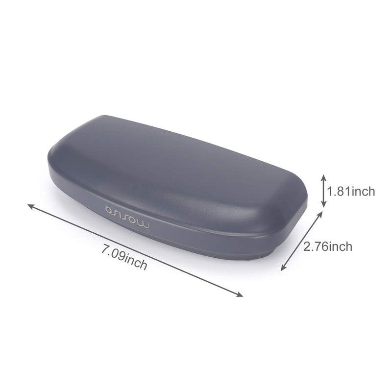  [AUSTRALIA] - MOSISO Car Visor Sunglasses Case, Universal Automotive ABS Eyeglasses Holder Protective Box Clip Eyewear Hard Shell Storage Organizer with Magnetic Closure and Double Card Clamp, Space Gray