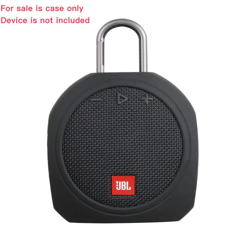  [AUSTRALIA] - Hermitshell Silicone Carrying Case Replacement for JBL Clip 3 Portable Waterproof Wireless Bluetooth Speaker (Black) Black 2 Silicone Case