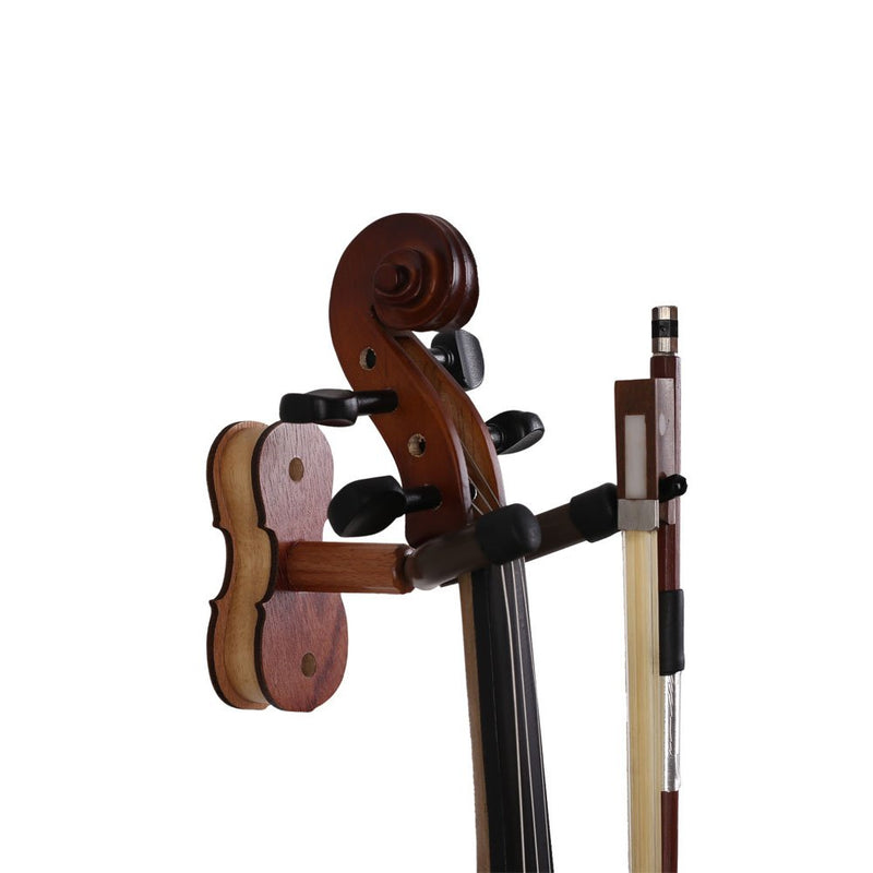 Eforlike 1 Piece Wall Mount Dismountable Hardwood Violin Holder Hook (Burlywood) Burlywood - LeoForward Australia