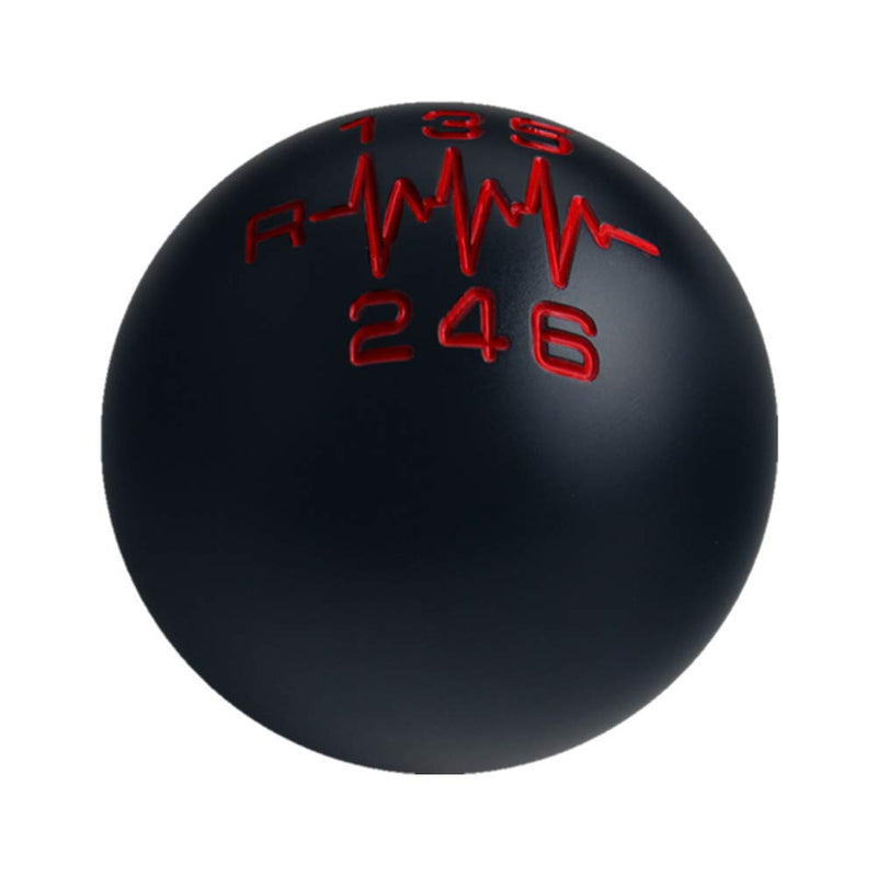  [AUSTRALIA] - DEWHEL Black/Red Inlay Sphere Manual Shift Knob Short Throw Shifter 6 Speed Heartbeat M10x1.5 M10x1.25 M8x1.25 M12x1.25 Reverse Left