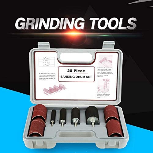  [AUSTRALIA] - Pack of 20 spindle sander sanding machine sanding sleeves tool set sanding sleeves with case for drill