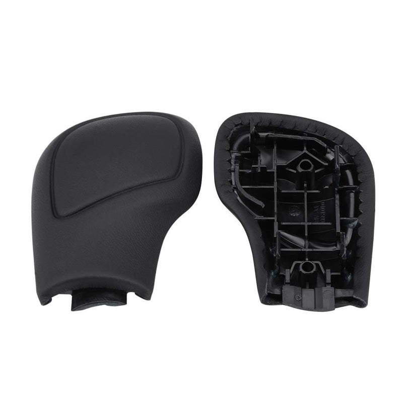  [AUSTRALIA] - Acouto 2PCS Synthetic Leather Gear Shift Knob Side Cover Manual Shifter Gear Head Side Caps Frame Trim For Passat CC Jetta 6 GTI MK6