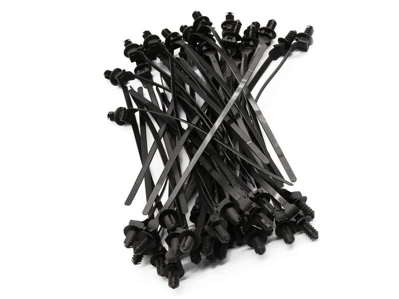  [AUSTRALIA] - 100 Pack Cable Zip Ties, 8.3 inch Heavy Duty Nylon Push Mount Self Locking UV Resistant Assortment for Indoor Wire Tying (Black-100Pack) Black-100Pack