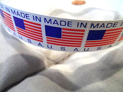 5/8" x 5/8" Made In USA Flag Self-Adhesive Labels 500 Roll - LeoForward Australia