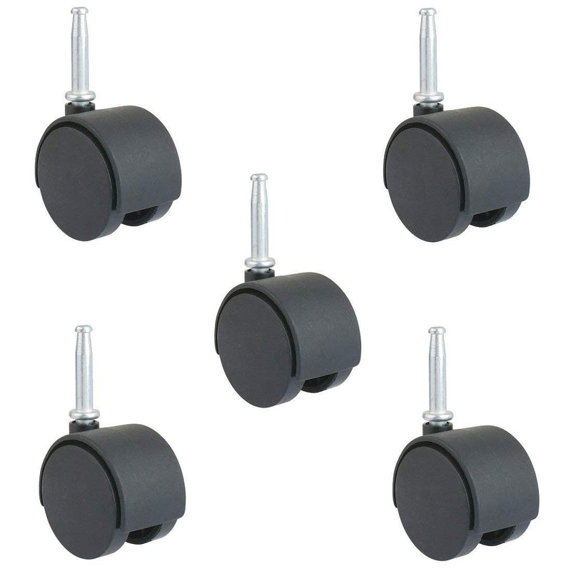  [AUSTRALIA] - 2-Inch Stem Caster Wheels, Stem 8 x 38mm or 5/16-Inch Diameter and 1.5 inch Long - Set of 5