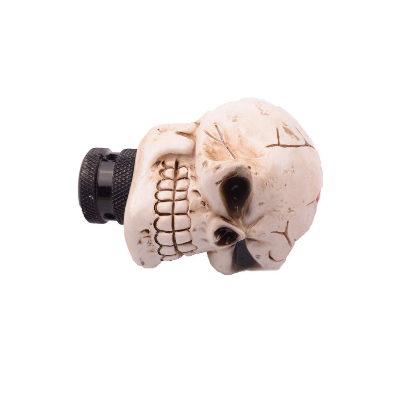  [AUSTRALIA] - SMKJ Universal Skull with Brain Shift knob Automatic Manual Gear Shifter knob Resin Shift Lever fit for Most Transmission Vehicles (Bone Color) Bone color