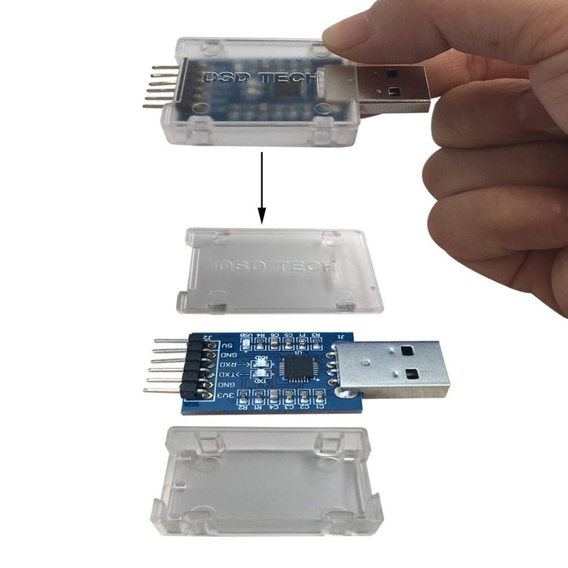  [AUSTRALIA] - DSD TECH USB to TTL Serial Converter CP2102 with 4 PIN Dupont Cable Compatible with Windows 7,8,10,Linux,Mac OSX