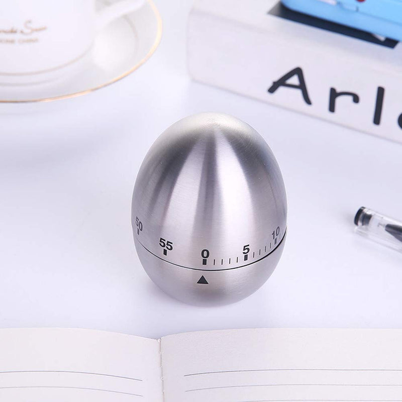  [AUSTRALIA] - Egg timer kitchen mechanical timer Chef CookingTimer Mechanical countdown timer Waterproof timerstainless steel egg-shaped mechanical rotating alarm