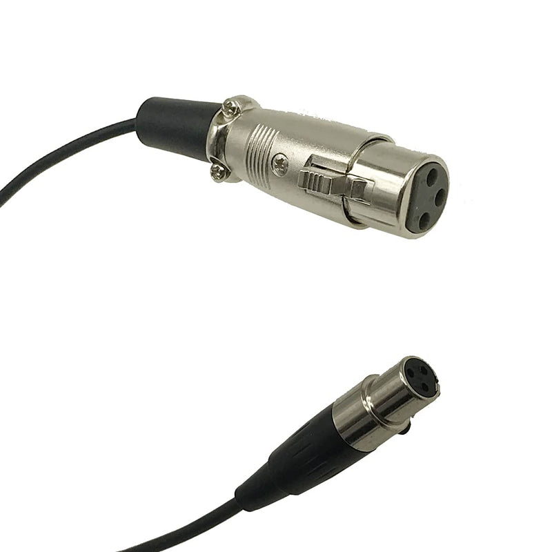  [AUSTRALIA] - Seadream Mini XLR to XLR Female to Female Cable, 3-Pin Mini XLR Female (TA3F) to Regular XLR Female Pro Lapel Microphone Cable (5FT) 5FT