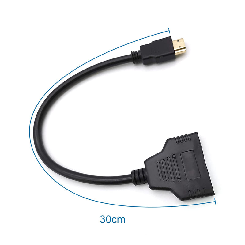 HDMI Splitter Adapter Cable - HDMI Splitter 1 in 2 Out HDMI Male to Dual HDMI Female 1 to 2 Way for HDMI HD, LED, LCD, TV, Support Two The Same TVs at The Same Time - LeoForward Australia